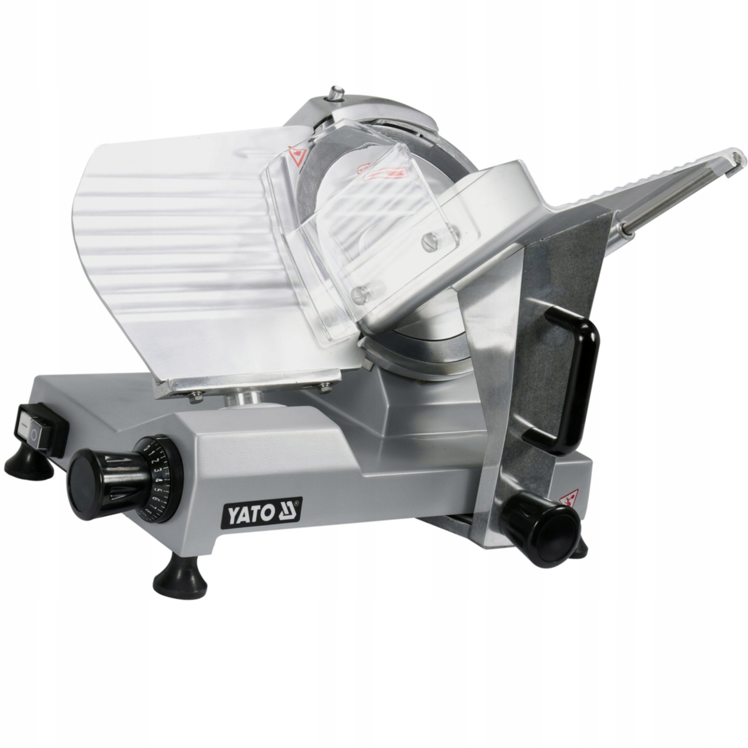 YATO KRAJALNICA DO WĘDLIN PÓŁAUTOMATYCZNA 220 MM Z OSTRZAŁKĄ YG-03110