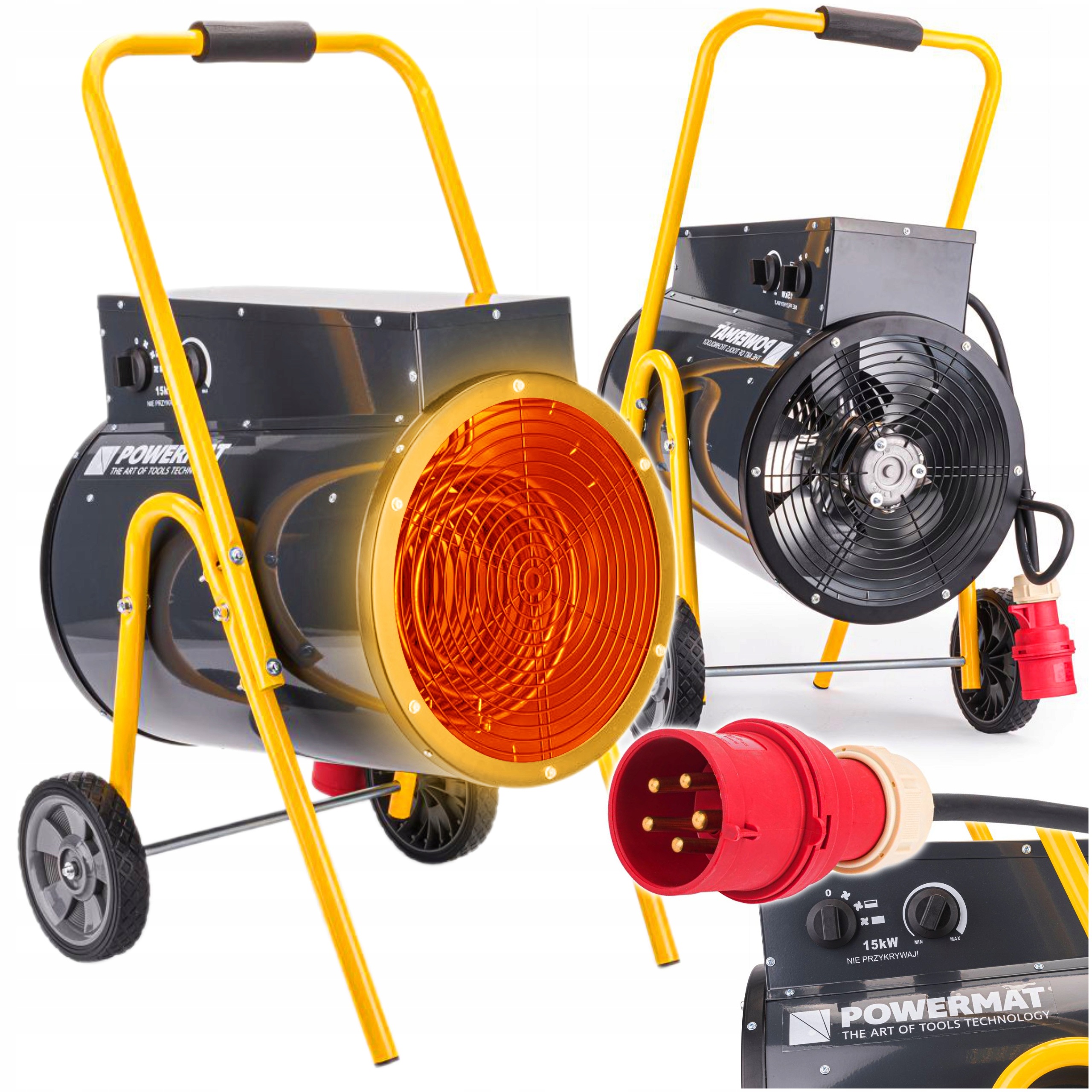NAGRZEWNICA ELEKTRYCZNA DMUCHAWA FARELKA 15KW 400V POWERMAT PM-NAG-15EN