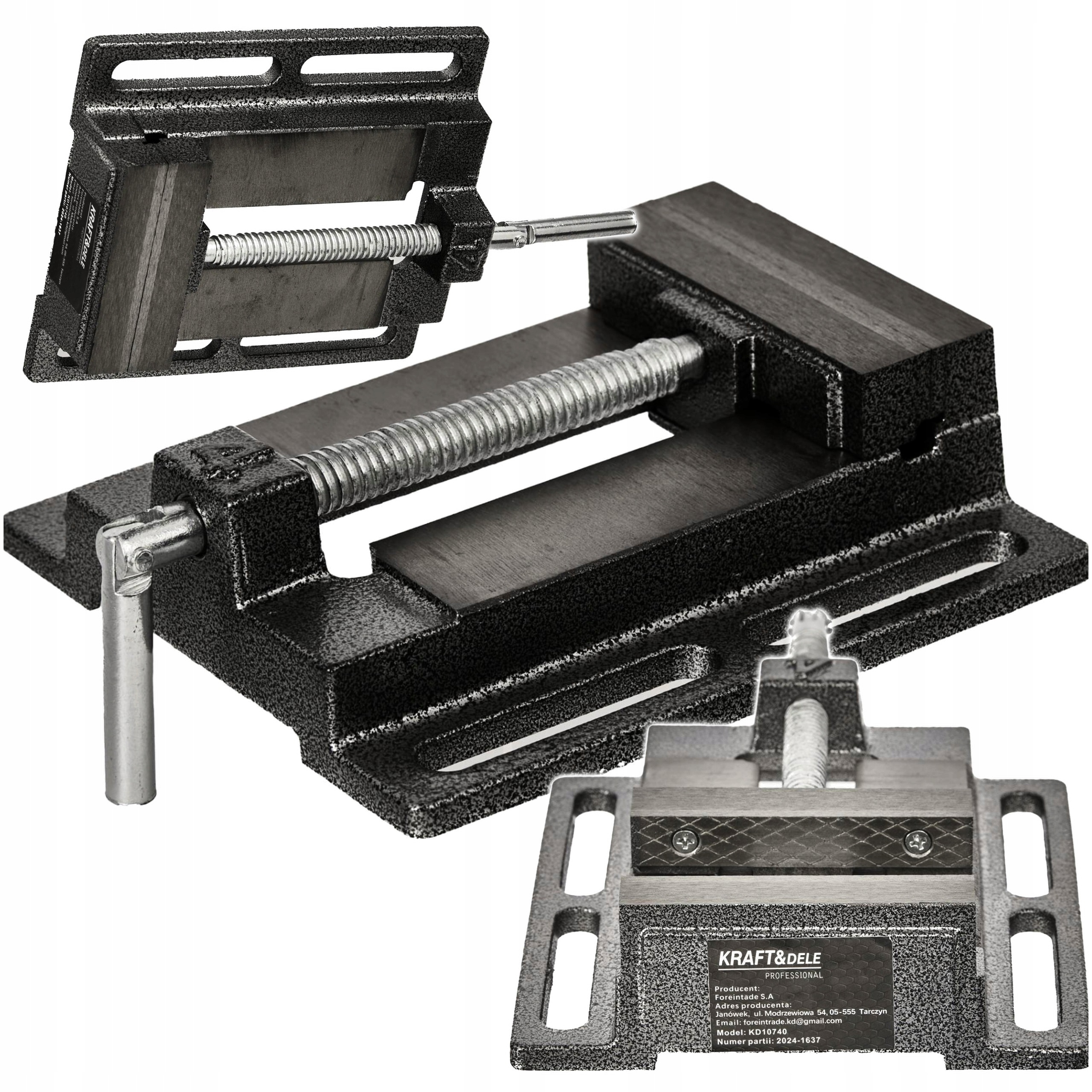 KRAFT&amp;DELE IMADŁO MASZYNOWE KĄTOWE 100MM ŚCISK ZACISK MOCOWANIE KD10740