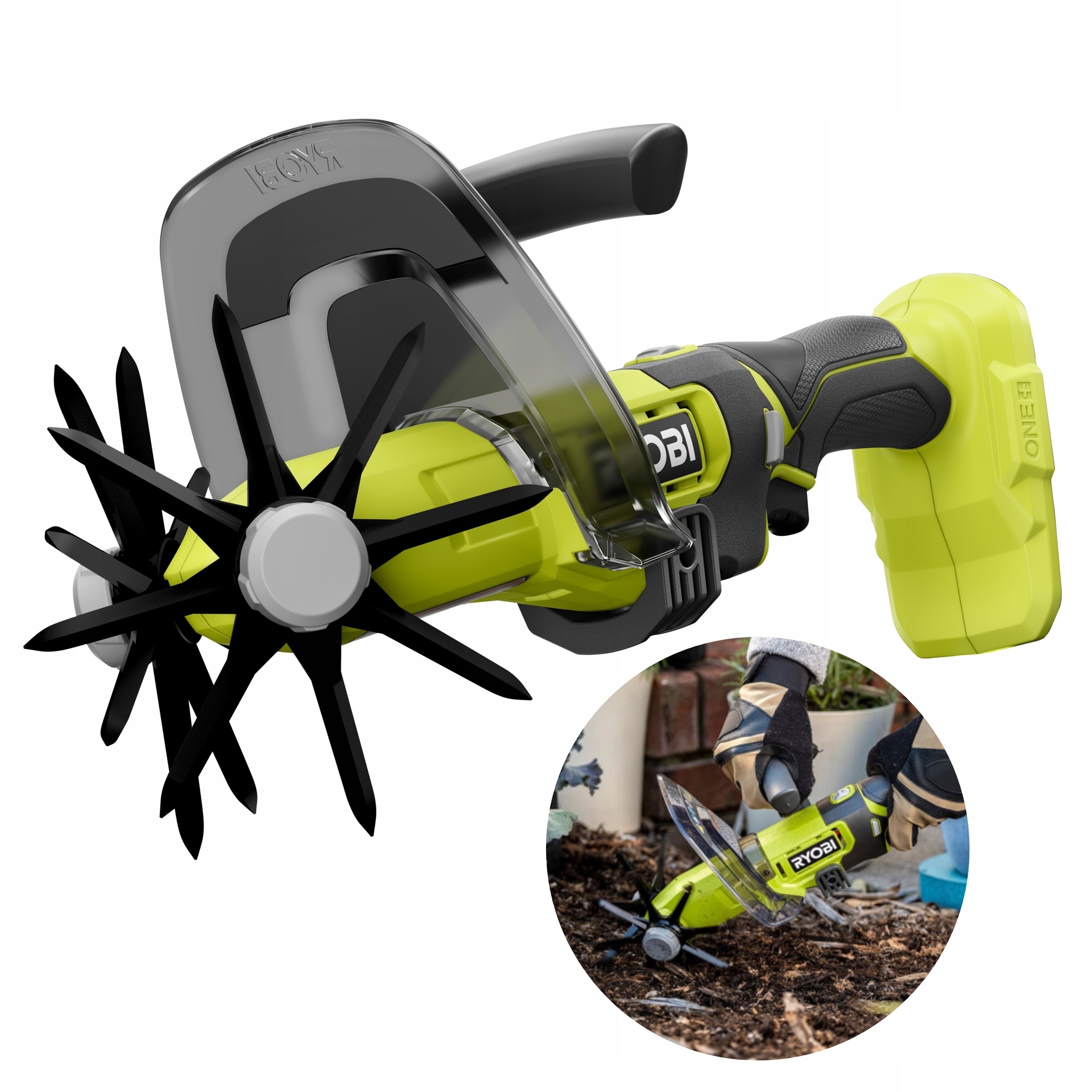 RYOBI RY18HCA-0 RĘCZNY KULTYWATOR AKUMULATOROWY GLEBOGRYZARKA 18V