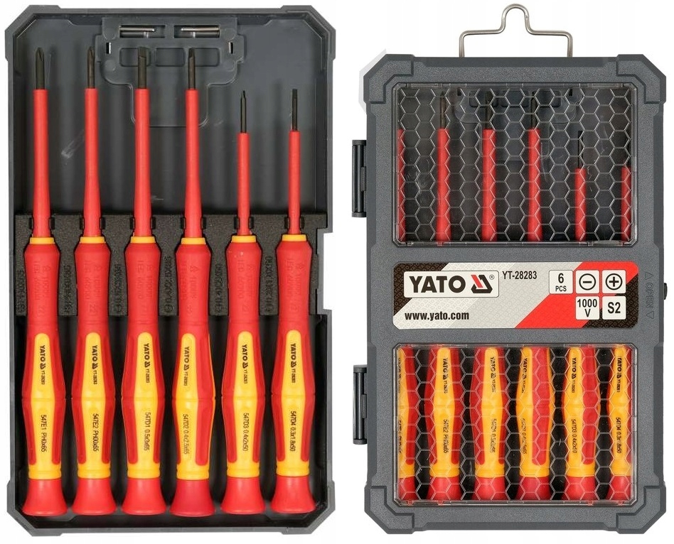 YATO WKRĘTAKI PRECYZYJNE IZOLOWANE PŁASKIE GROTY ZE STALI PH 6 EL YT28283